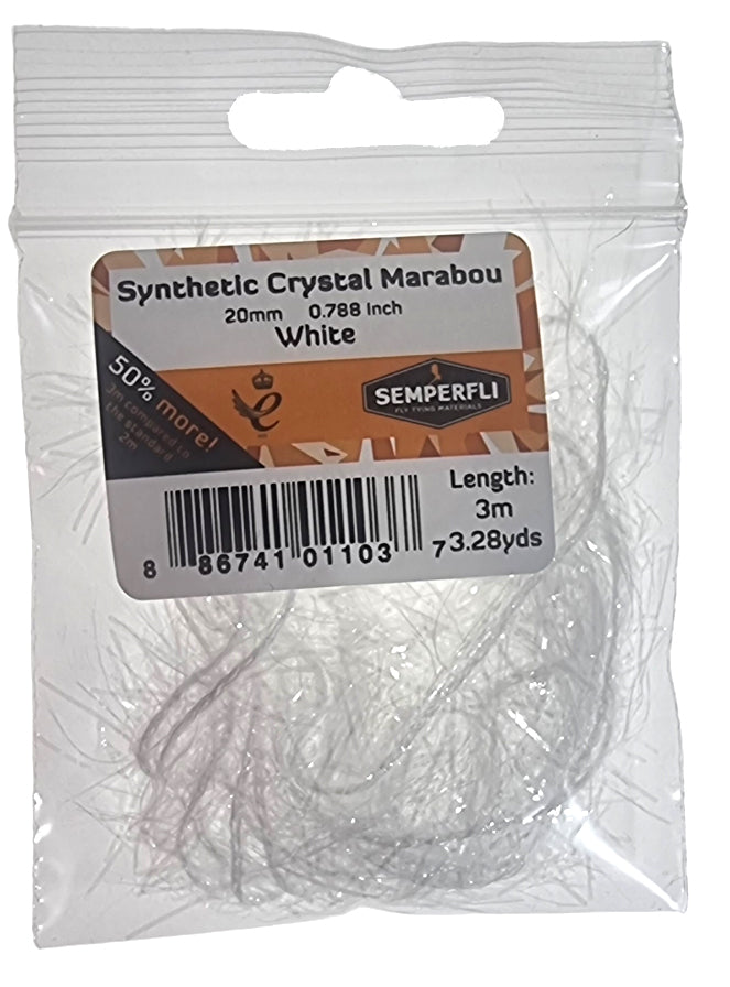 Synthetic Crystal Marabou 20mm - Arbor Anglers