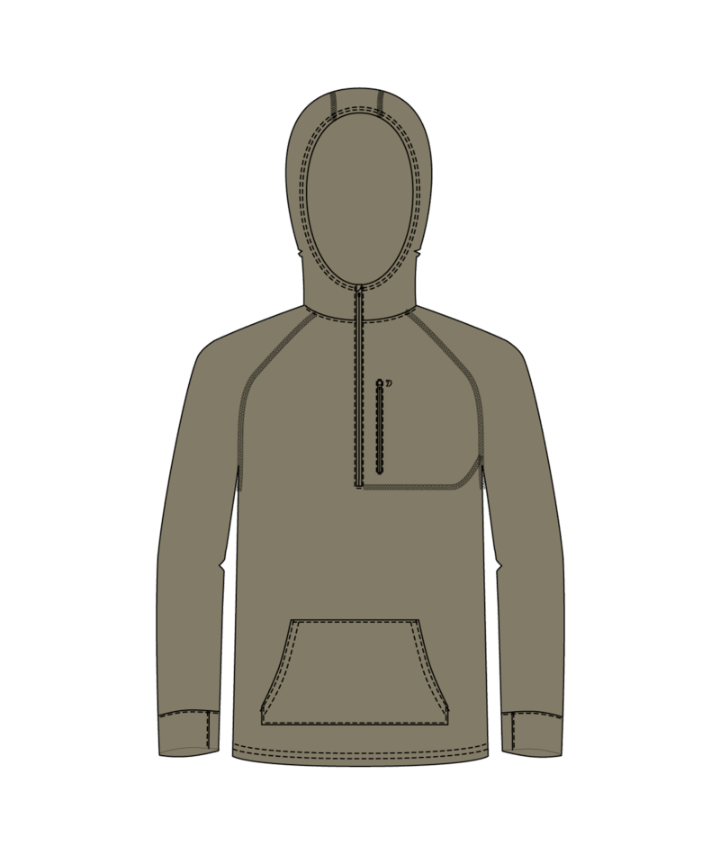 Merino Half Zip Hoodie