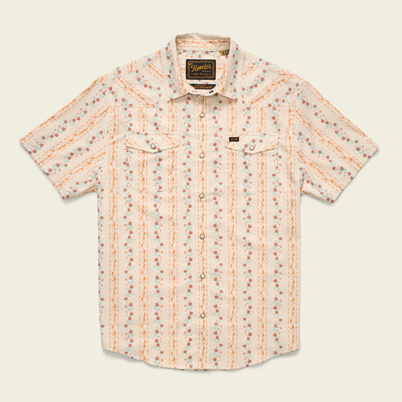 HB - H Bar B Snapshirt : Hibiscus Ribbons : Riverbed Oxford