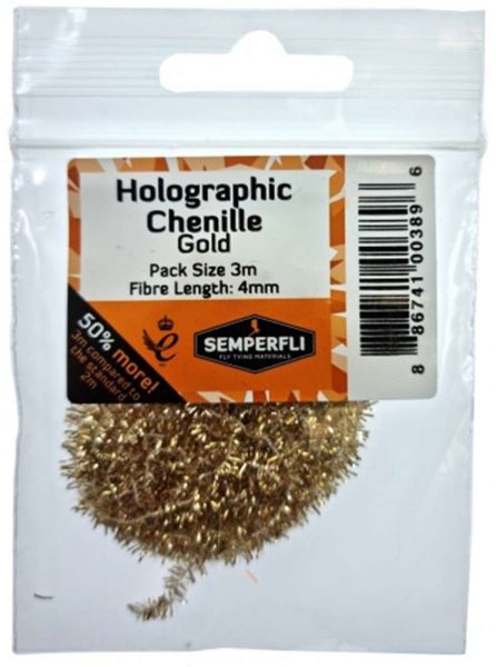Metallic Tinsel Chenille 4mm Small - Arbor Anglers
