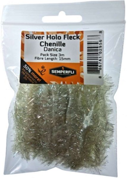 Silver Tinsel Fleck 15mm Large - Arbor Anglers