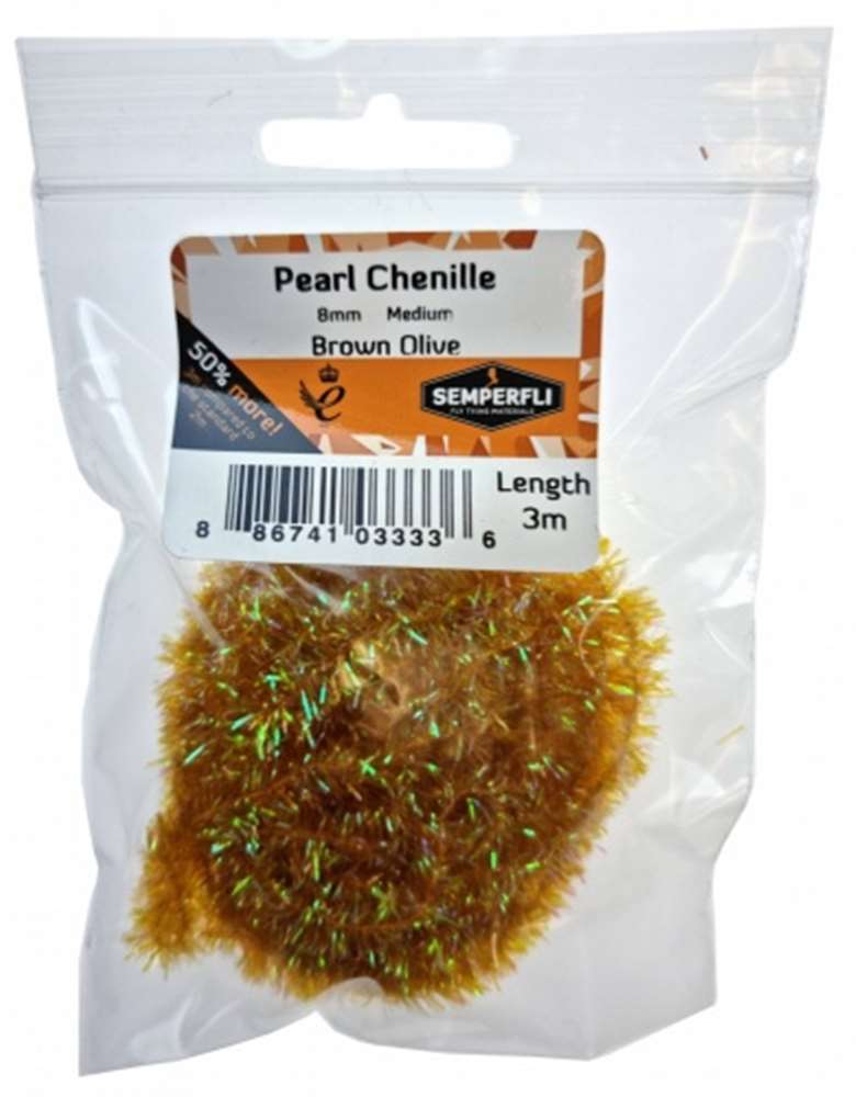 Pearl Chenille 8mm Medium - Arbor Anglers