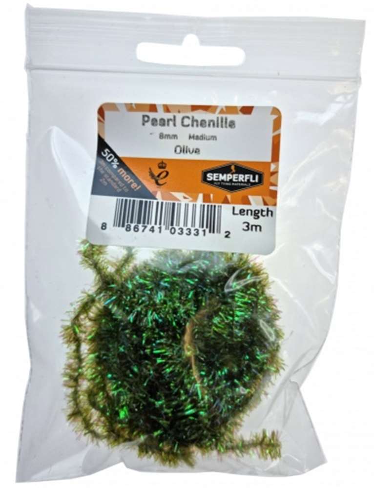 Pearl Chenille 8mm Medium - Arbor Anglers