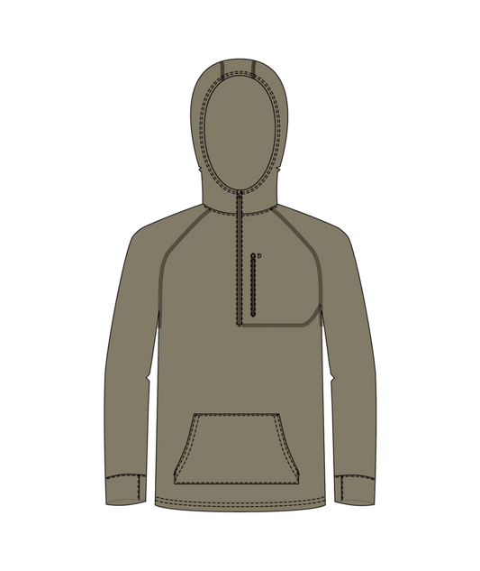 Merino Half Zip Hoodie